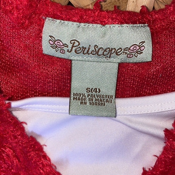 Girls 4/4T Red Plaid Skirt and Fuzzy Top - Picture 8 of 10